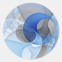 Arte gráfico fractal abstracto azul gris moderno