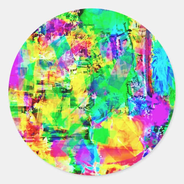 Pegatina Redonda Arte Guay de John Howard Schultz Jr (Anverso)