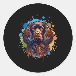 Pegatina Redonda Arte Perro Boykin Spaniel Comfort Colors Adulto Él