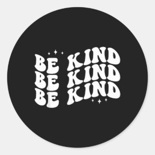 Pegatina Redonda Arte positivo de minimalismo amable amor bondad