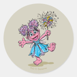 Pegatina Redonda Arte Retro de Abby Cadabby