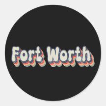Arte Retro Deteriorado de Fort Worth Texas