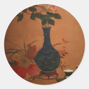 Pegatina Redonda Arte vintage de Taiwán