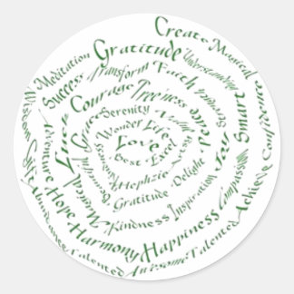 Pegatina Redonda Arte zen "Vibrar tus bendiciones"