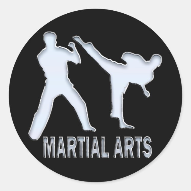 PEGATINA REDONDA ARTES MARCIALES (Anverso)