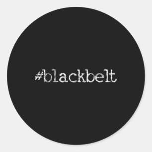 Pegatina Redonda Artes marciales de Blackbelt Karate Taekwondo