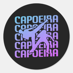 Pegatina Redonda Artes marciales de Capoeira