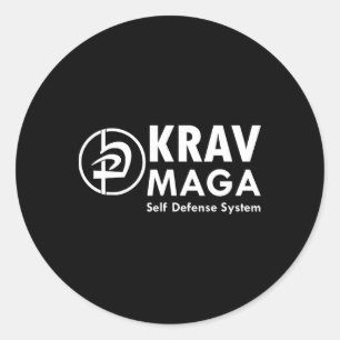 Pegatina Redonda Artes Marciales de Defensa Personal Krav Mega