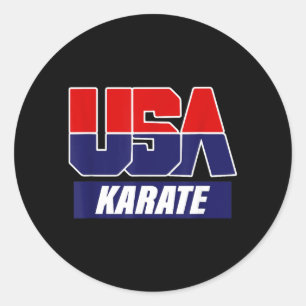 Pegatina Redonda Artes Marciales de Karate Equipo USA 2021