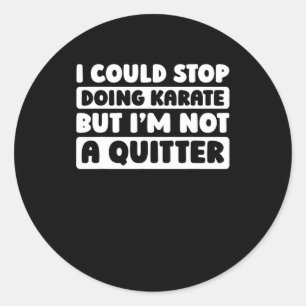 Pegatina Redonda Artes marciales de Karate - Karate de combate