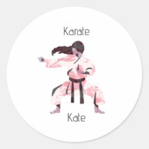 Artes marciales de la Chica Cute Karate