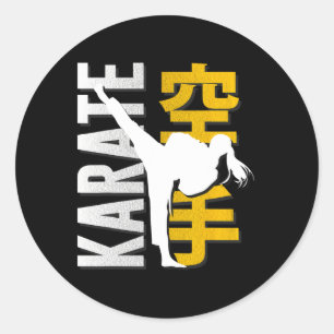 Pegatina Redonda Artes marciales de los Camisetas del Karate - Chic