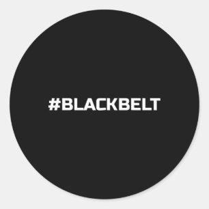 Pegatina Redonda Artes marciales del cinturón negro - Taekwondo Kar