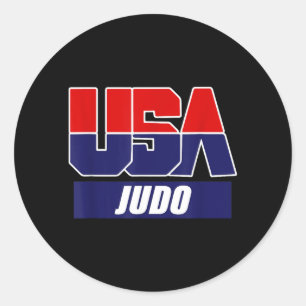 Pegatina Redonda Artes Marciales Judo 2024 Equipo USA