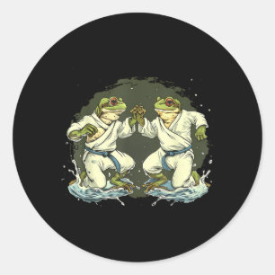 Pegatina Redonda Artes Marciales Judo Jiu-Jitsu Toad MMA Taekwondo