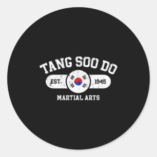Pegatina Redonda Artes Marciales Tang Soo Est
