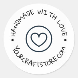 Pegatina Redonda Artesanías hechas a mano