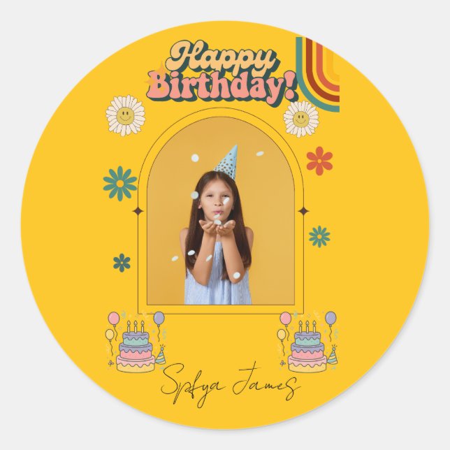 Pegatina Redonda Artesanías y suministros para fiestas Regalo (Anverso)