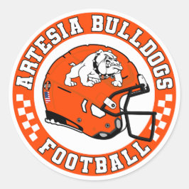 Pegatina Redonda Artesia Bulldogs Football Roundel