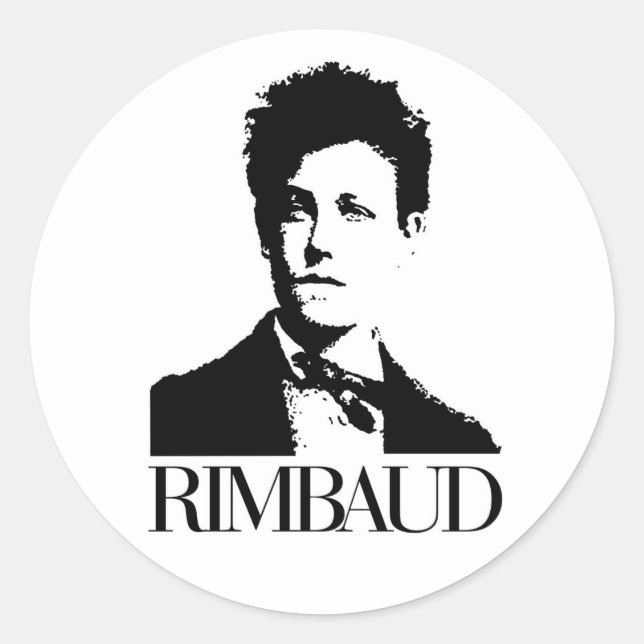 Pegatina Redonda Arthur Rimbaud (Anverso)