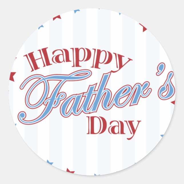 Pegatina Redonda Artículos de regalo del Día del Padre (Anverso)