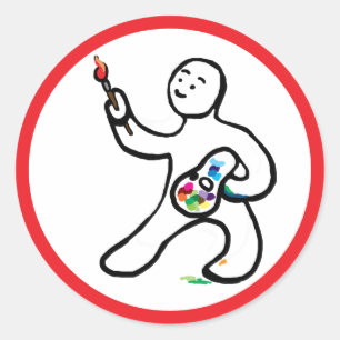 Pegatina Redonda Artista