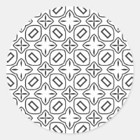 Artista Blanco Negro Geométrico X 4 Estrella punti