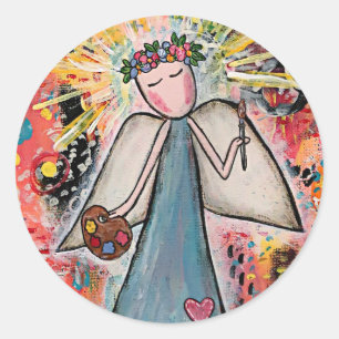 Pegatina Redonda Artista caprichoso