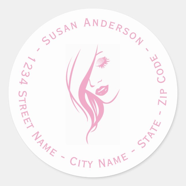 Pegatina Redonda Artista de maquillaje (Anverso)