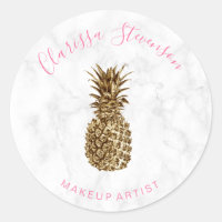 Artista de maquillaje de piña dorada de bonito mod