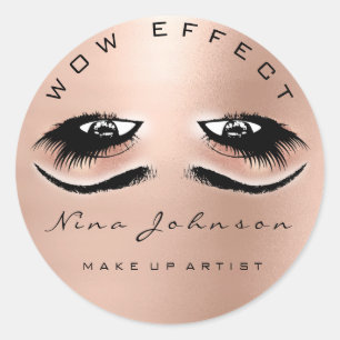 Pegatina Redonda Artista de maquillaje Guau Efecto Spark Eyes Lashe