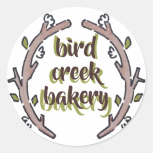 Pegatina Redonda Artista de pequeñas empresas Botánica