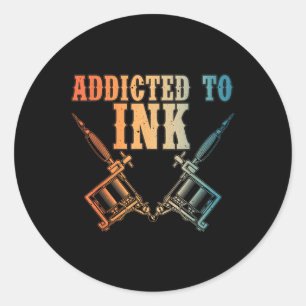 Pegatina Redonda Artista De Tatuajes Graciosos Para Hombres Mujeres