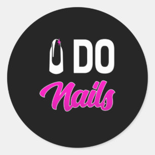 Pegatina Redonda Artista de uñas Do Nails