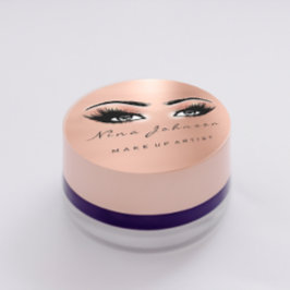 Pegatina Redonda Artista maquillaje Belleza Peach Oro Purpurina de 