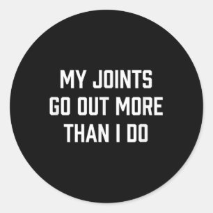 Pegatina Redonda Artritis reumatoide divertida Conciencia