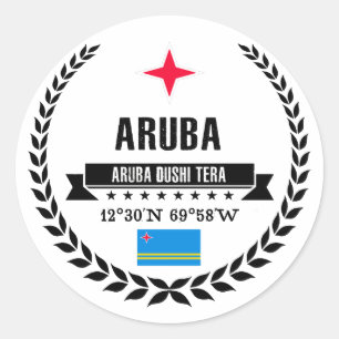Pegatina Redonda Aruba