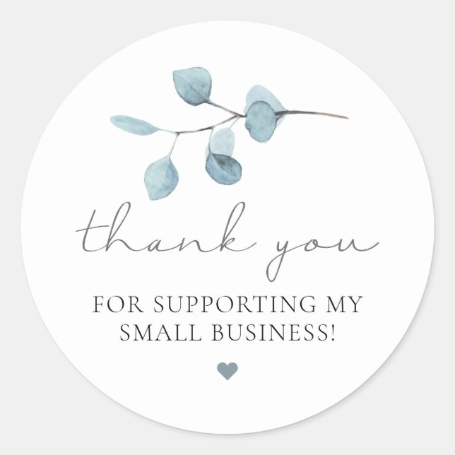 Pegatina Redonda ARYA Boho Sage Eucalyptus Greenerenery Pequeña Emp (Anverso)