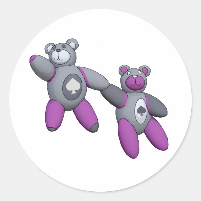 Pegatina Redonda As de espadas (Anverso)