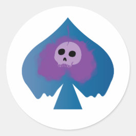 Pegatina Redonda As envenenado de espade