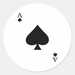 Pegatina Redonda As Of Spades Decks Of Cards Halloween Costume