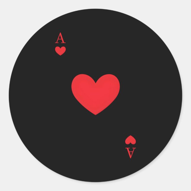 Pegatina Redonda As Of The Jugando Cartas Halloween (Anverso)