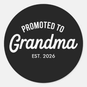 Pegatina Redonda Ascendida a Abuela Est 2026 Próximamente Embarazo