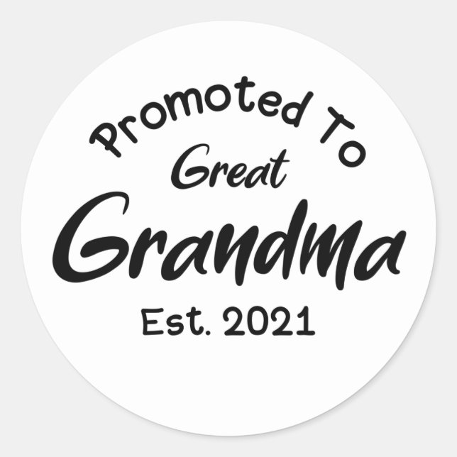 Pegatina Redonda Ascendida a Bisabuela Est 2021 (Anverso)