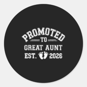 Pegatina Redonda Ascendida a tía abuela aprox. 2026 por nuevo papá