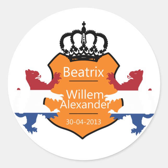 Pegatina Redonda Ascensión del trono (Anverso)