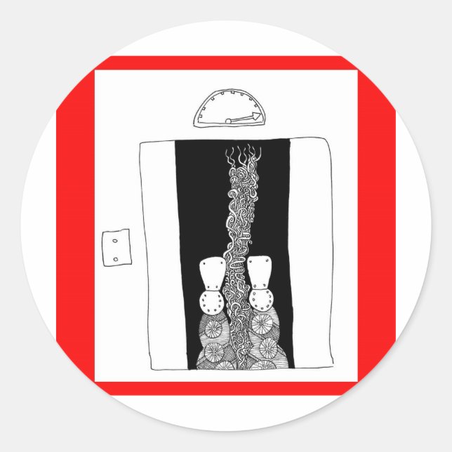 Pegatina Redonda ascensor (Anverso)