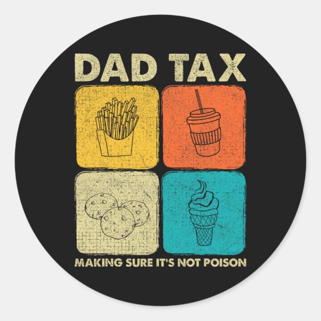 Pegatina Redonda Asegurar que no es veneno 7 (Anverso)