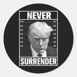 Pegatina Redonda Asesinato de brujas - Asesinato de Donald Trump -