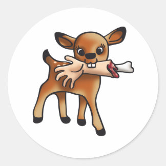 Pegatina Redonda Asesino Bambi
